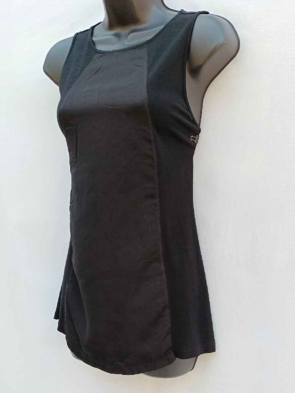 Tristan Black Sleeveless A-Line Mini Dress